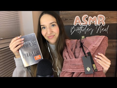 ASMR Birthday Haul (part 1) 🎂💕 | books, makeup & more (tapping, scratching, whisper ramble)