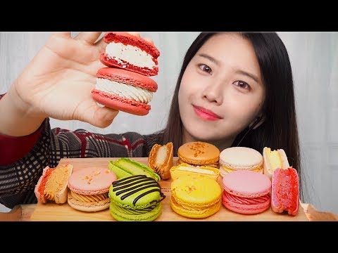 ASMR 아리카롱 마카롱 리얼사운드 먹방[아리키친님이 보내주신 마카롱👍]꿀꿀선아,suna asmr,音フェチ