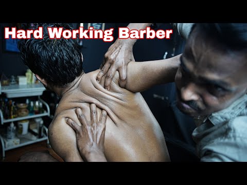 The Amazing Body Massage By The Strong Wrist Barber | Head & Body Massage ASMR | Neck Cracking ASMR