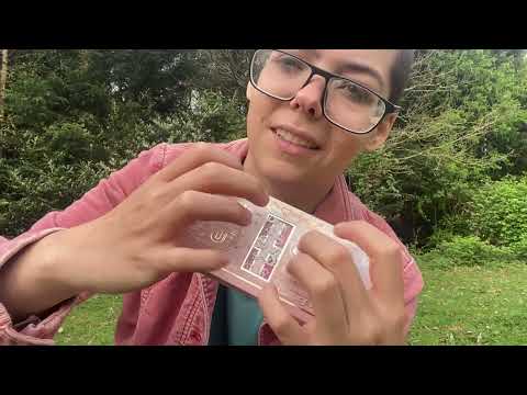 ASMR makeup routine in nature 