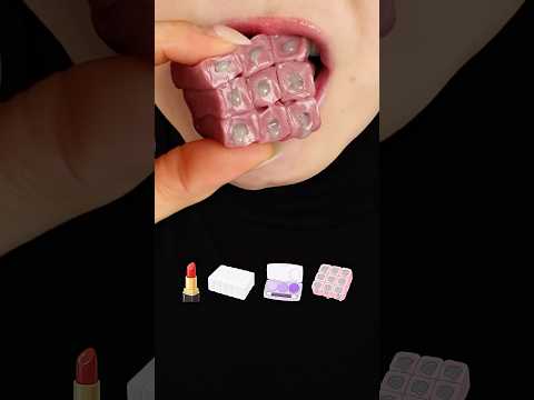 ASMR CHOCOLATE LIPSTICK, EDIBLE COSMETICS, TAFFY