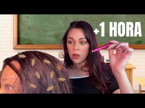 +1Hora De ASMR Da Professora Tirando Piolho Na Escola 🐛