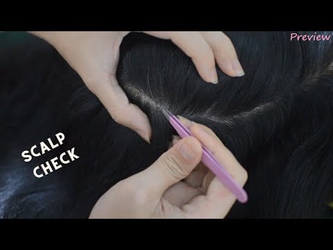 ASMR Plucking Grey Hair, Hair Parting, Hair Brushing, Hair Treatment For Relieve Stress, Anxiety