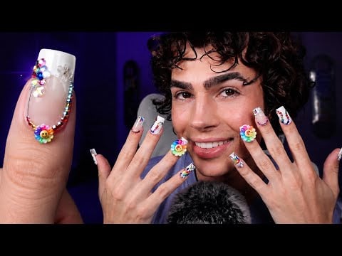 ASMR- Tapping on Random Things🌈with Acrylic Nails