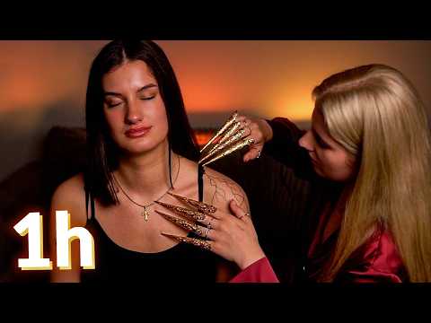 ASMR 💛 1 Hour Gold Claws Treatment for Deep Sleep 💆🏼‍♂️✨ (No Talking)
