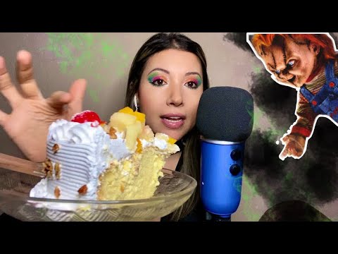 ASMR Comiendo Pastel - “Las Verdaderas Historias de Películas de Terror Basadas en Hechos Reales”