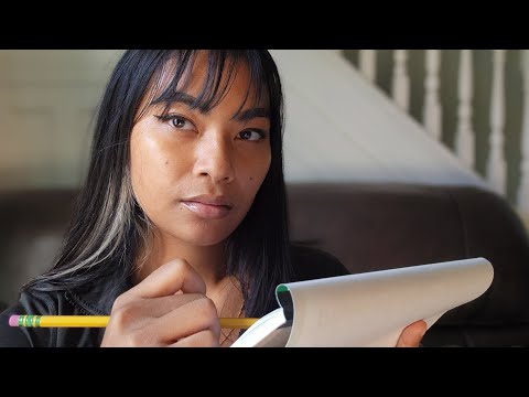 ASMR Sketching Your Face Roleplay , Pencil And Paper Sounds ✏️