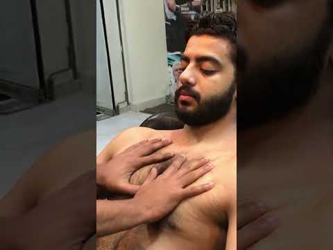 Wait… this barber massage is so relaxing 😮 #barbershop #chestmassage #relaxing #barber #shorts