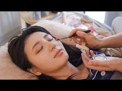 ASMR 寝たままメイクで超リラックス (フェイシャルマッサージ付き)