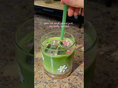my daily dose of happiness💚 #asmr #matcha