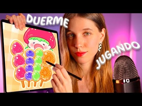 ASMR JUGANDO en la TABLET para que te DUERMAS EN MINUTOS 🌙 (Tanghulu Master 🍒)