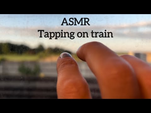 ASMR 🌙 Tapping on train - White noise, window and camera tapping (no talking)