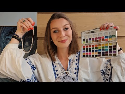 ASMR - On se repose et on papote 😊 (Bijoux, aquarelle, livres, vacances...)