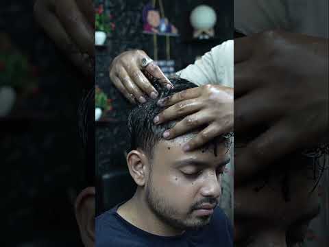 wow - Amazing Neck Cracking Heavy Oil ASMR Head Massage #shorts