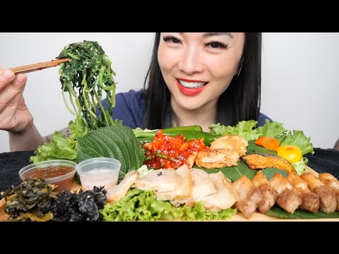 KOREAN BOSSAM (ASMR EATING SOUNDS) NO TALKING | SAS-ASMR
