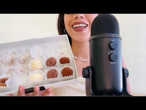 ASMR con truffas resumiendo una serie