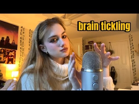 ASMR brain tickling massage with gloves and lotion sounds :)