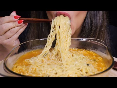 ASMR NONGSHIM RAMEN NOODLES MUSHROOM MUKBANG  no talking CREMA ASMR #asmr #mukbang #noodles #ramen