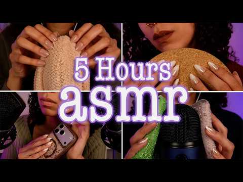 *5 HOURS* | Layered Background ASMR ✨ Inaudible Whispers, Tapping, Scratching, Mouth Sounds (& more)
