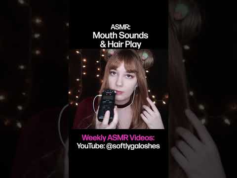 man having this long hair felt sooo nice to play with 😍 the mouth sounds are nice too 😁 #asmr