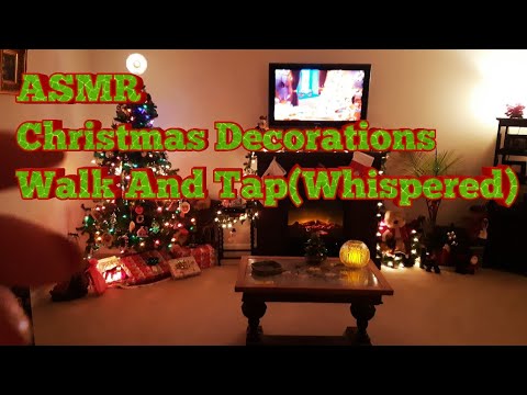 ASMR Christmas Decorations Walk And Tap(Whispered)