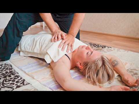 CHIROPRACTIC ADJUSTMENT FOR NECK AND BACK AND DEEP STRETCHING FOR CATHERINE