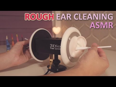 ASMR. ROUGH EAR CLEANING거친 왕면봉 귀청소w/HUGE COTTON SWAB + Latex Gloves (No Talking)