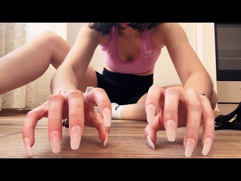 ASMR Floor Scratching with Fake Nails (towards camera and back) - edafoxx ASMR