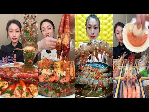 🦐🥶 Giant Cold Seafood Platter Mukbang | ASMR Eating Sounds Compilation