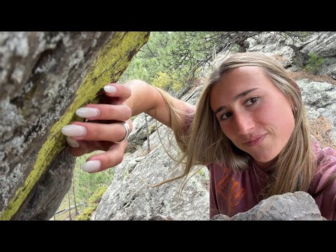 lofi ASMR tapping and scratching on a rock