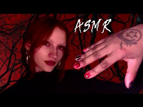 ASMR doing spooky nail art to help you fall asleep 😴 