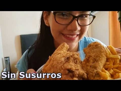 MUKBANG en Español | COMIENDO POLLO FRITO CON PAPITAS