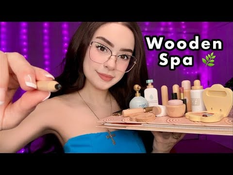 ASMR Wooden Spa 🌿 Wooden Makeup, Wooden Skincare, Wooden Haircut 🌿 Layered Sounds for Sleep