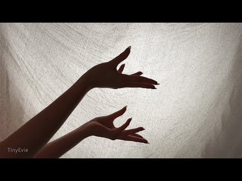[ASMR] Slow silhouette hand movements to make you relax (soft rain sounds, no talking)