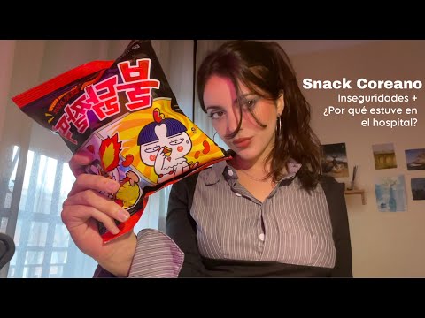 ASMR | Snacks coreanos + inseguridades y mi paso por el hospital 🤧