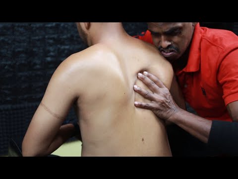 Deep Pressure Head & Body Massage By Strong Wrist Barber | Neck Cracking ASMR Upper Body Massage