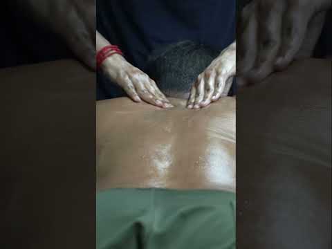 Indian Barber's Healing Hands: Traditional Back Massage ASMR With Mustard Oil #shorts