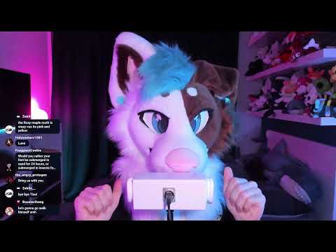 Watch a furry whisper nonsense in stereo