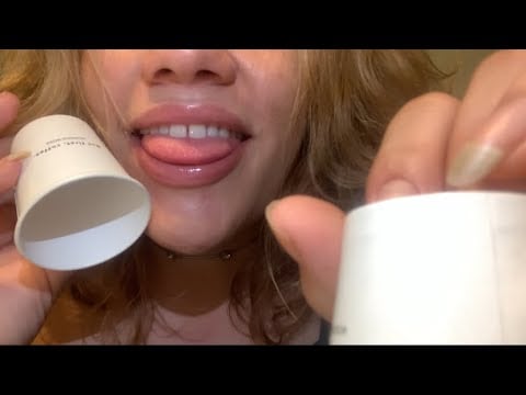 ASMR FAST TAPPING em objetos aleatórios + sons de boca + sons de papel