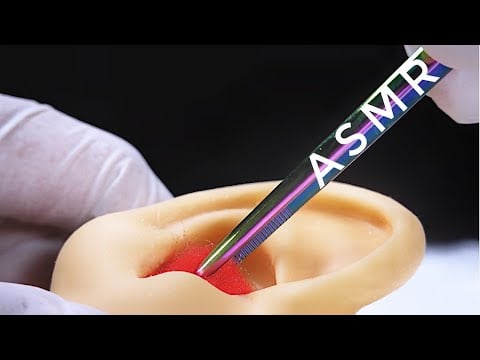ASMR Pulling Pom Pom From Your Ear Satisfying Ripping Tearing Sounds