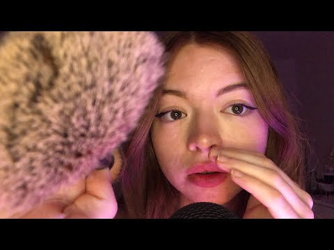 ~ ASMR FR ~ Bruits de bouche/mouth sounds and face brushing 👄 (visuels) #asmr