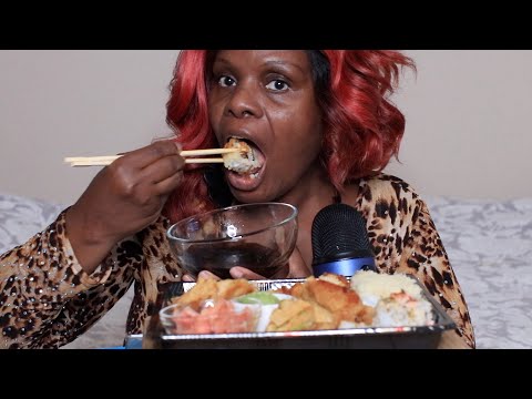 TEMPURA SEAFOOD SNOW CRAB SUSHI FRIED LOBSTER ASMR EATING SOUNDS