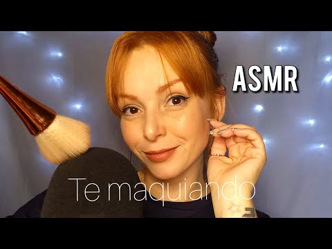 ASMR: Tapping e Pincéis na Tela / TE MAQUIANDO Pra dar soninho 😴