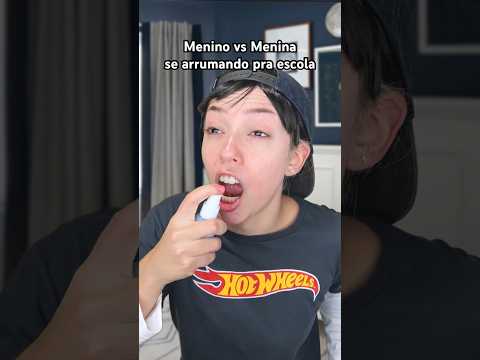 o Enzo já acorda comendo ramela 😬 menino VS menina se arrumando pra escola #asmr