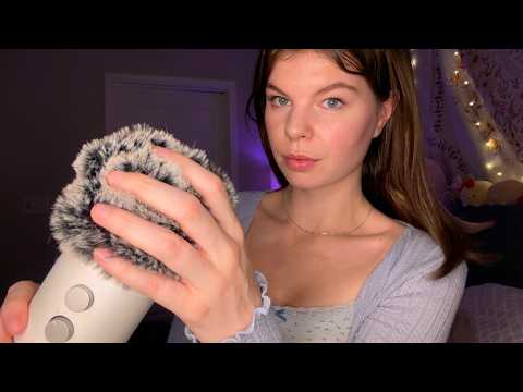 ASMR mic brushing you’ll feel instantly 🫠 + whispered mouth sounds