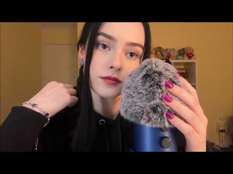 ASMR ear to ear whispers, fluffy mic scratching & personal attention 🦋