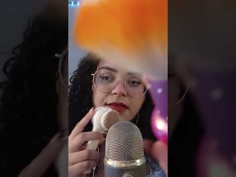 ASMR- Pincel na tela e no microfone