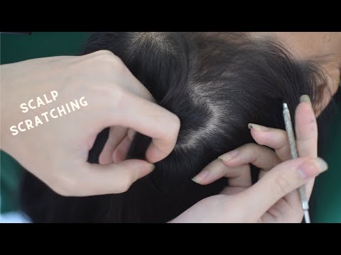ASMR Scalp Scratching Real Person, Relaxing Hair Parting, Hair Combing No Talking For Anxiety Relief