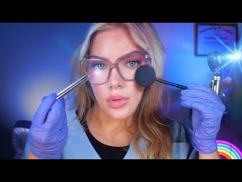 ASMR Night Nurse in your Ear, Up Close Ear to Ear Whispers, Eyes Closed Medical Care you can FEEL