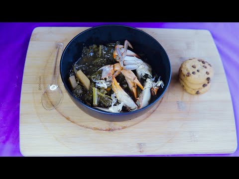 CRAB LEG KALE POTATO SOUP W/ SIDE OF CHIPS AHOY SOFT COOKIES ASMR EATING SOUNDS